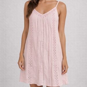 Mudd Flowy Pink Lace Mini Dress